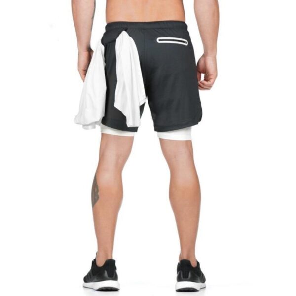 Running Shorts Men 2 In 1 Double-deck Quick Dry GYM  Fitness Jogging Workout  Pants - Image 7